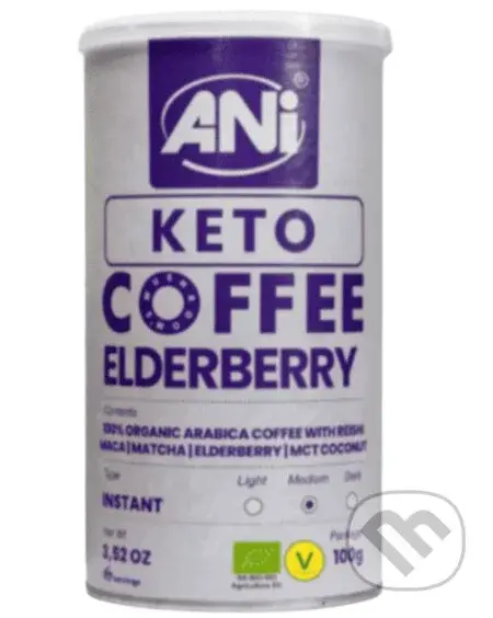 Keto Elderberry instantná káva plechovka