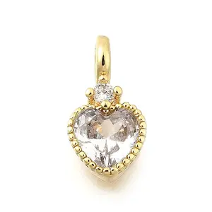Brass Pave Cubic Zirconia Charms