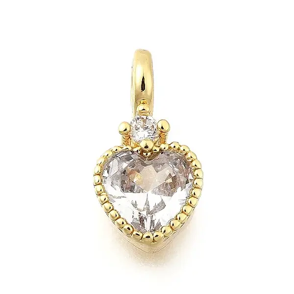Brass Pave Cubic Zirconia Charms
