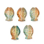 Electroplate and Golden Metal Enlaced Glass Beads