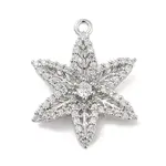 Brass Pave Clear Cubic Zirconia Pendants