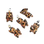 Transparent Leopard Print Resin Cabochons
