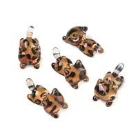 Transparent Leopard Print Resin Cabochons