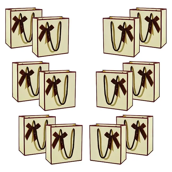 Rectangle Paper Gift Storage Bags with Handle