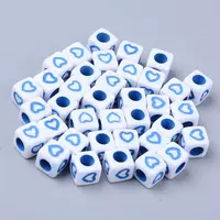 Opaque White Acrylic European Beads