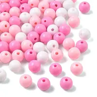 100pcs 3 Colors Opaque Acrylic Beads