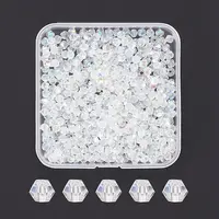 500Pcs Faceted Bicone Electroplate Glass Beads Strands