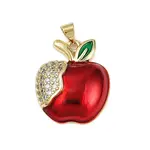 Brass Micro Clear Pave Cubic Zirconia Pendants