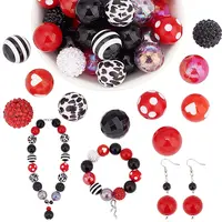1 Set Mixed Style Acrylic Round Beads Sets