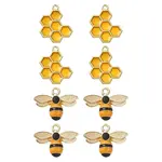 8Pcs 2 Style Alloy Enamel Pendants