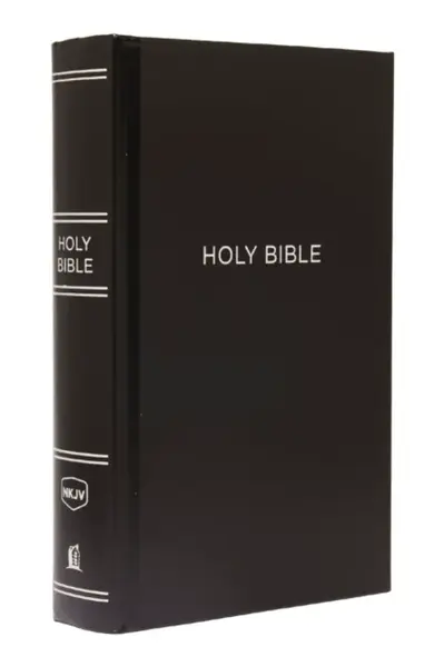 NKJV, Pew Bible, Large Print, Hardcover, Black, Red Letter, Comfort Print - Thomas Nelson
