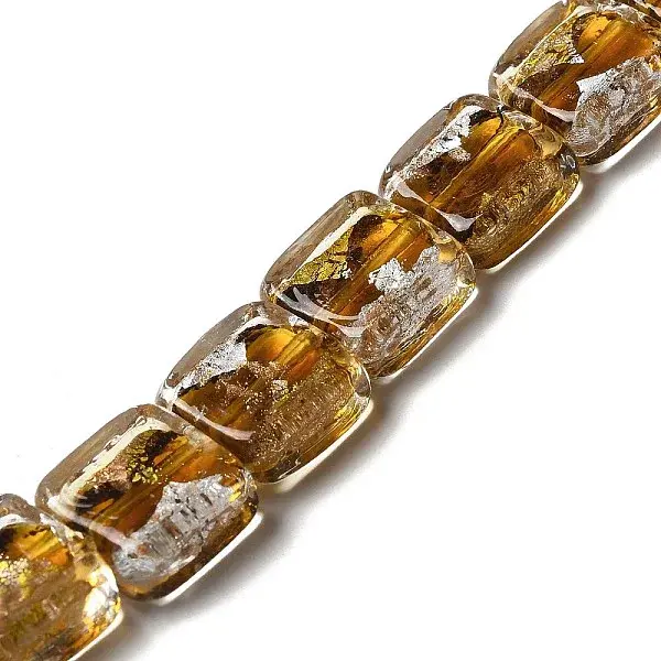 Handmade Gold Foil and Silver Foil Lampwork Beads