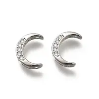 Brass Micro Pave Clear Cubic Zirconia Links Connector Charms