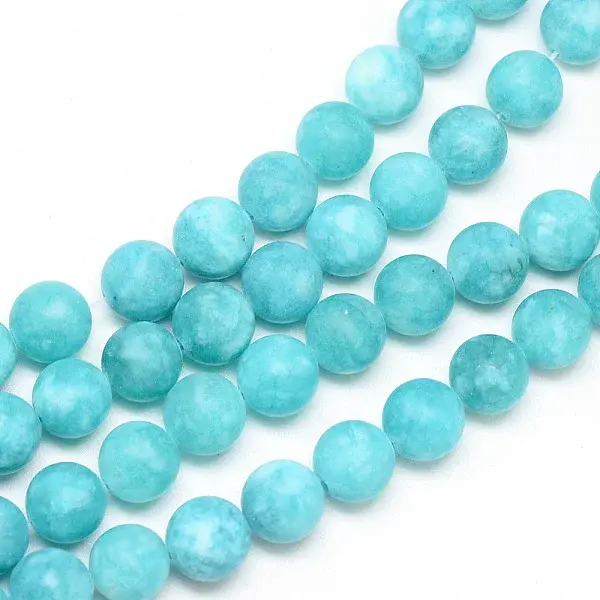 Natural White Jade Bead Strands