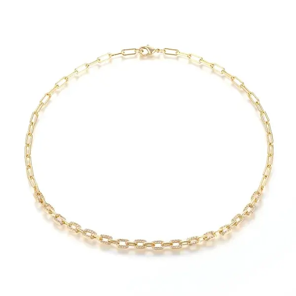 Brass Paperclip Chains Necklaces