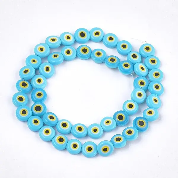Handmade Evil Eye Lampwork Beads Strands