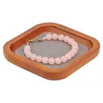 Wood Jewelry Storage Tray with Velvet Mat Inside