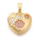 Brass Micro Pave Cubic Zirconia Pendants