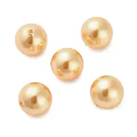 Baking Painted Pearlized Glass Pearl Round Beads