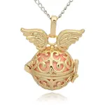 Golden Tone Brass Hollow Round Cage Pendants