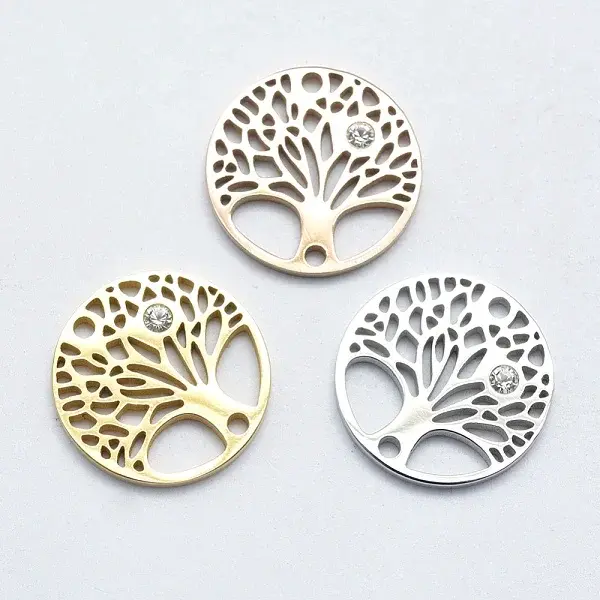 316 Surgical Stainless Steel Micro Pave Cubic Zirconia Links connectors