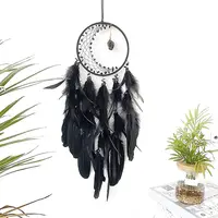 Woven Net/Web with Feather Hanging Ornaments