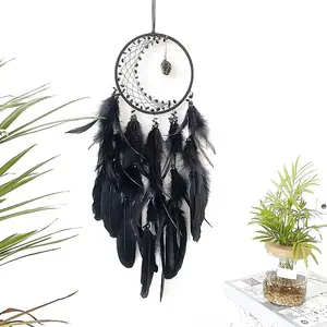 Woven Net/Web with Feather Hanging Ornaments