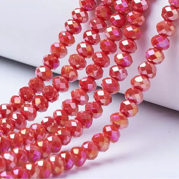 Electroplate Glass Beads Strands