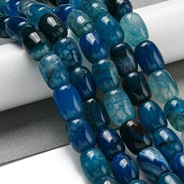 Natural Dragon Veins Agate Beads Strands
