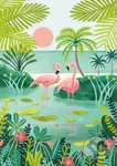 Plameniaky - puzzle z kategorie Zvieratá