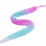 Transparent Gradient Color Glass Beads Strands