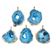 Natural Druzy Agate Pendants