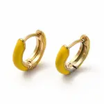 Ion Plating(IP) Enamel Hoop Earrings