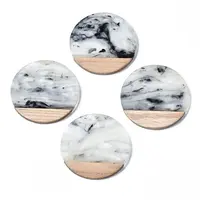 Transparent Resin & Walnut Wood Pendants