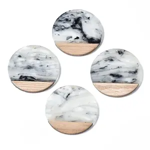 Transparent Resin & Walnut Wood Pendants