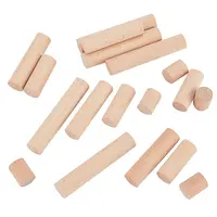 20Pcs 4 Style Round Wooden Sticks