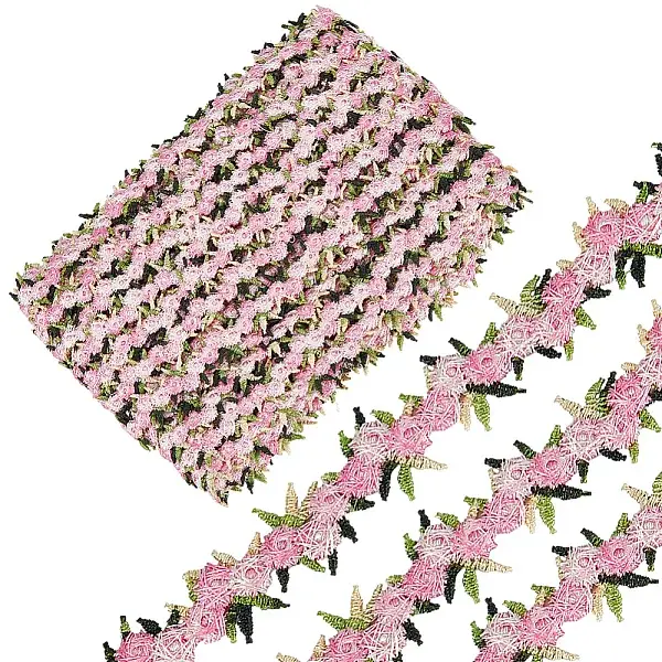 15 Yards Flower Polyester Embroidery Lace Ribbon