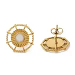 Ion Plating(IP) 304 Stainless Steel Sun Stud Earrings