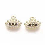 Brass Micro Pave Cubic Zirconia Charms