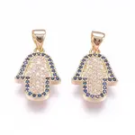 Brass Micro Pave Cubic Zirconia Pendants