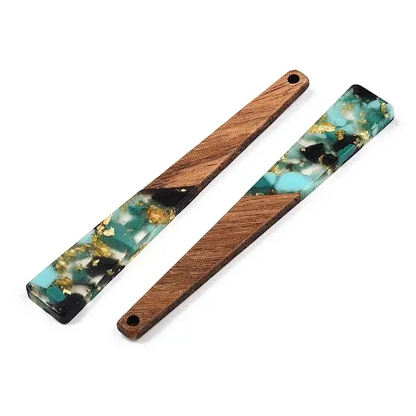 Translucent Resin & Walnut Wood Big Pendants