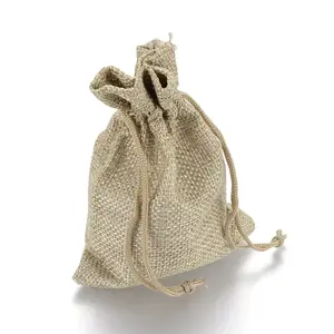 Burlap Packing Pouches Drawstring Bags
