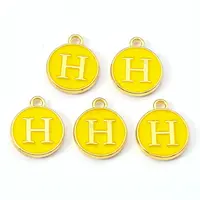 Golden Plated Alloy Enamel Charms