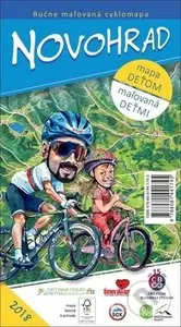 Ručne maľovaná cyklomapa Novohrad (mapa deťom, maľovaná deťmi)