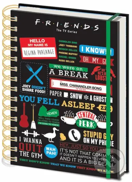 Poznámkový A5 blok Friends: Infographic