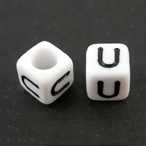 Letter Acrylic European Large Hole Beads