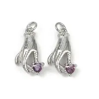 Brass Micro Pave Cubic Zirconia Pendants