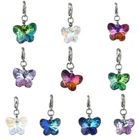 10Pcs Glass Butterfly Pendant Decorations