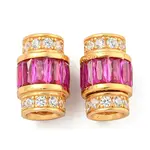 925 Sterling Silver Micro Pave Cubic Zirconia Screw Clasps