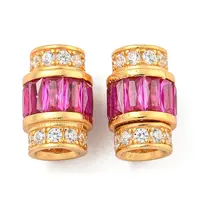925 Sterling Silver Micro Pave Cubic Zirconia Screw Clasps